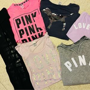 Colorful PINK and LOVE Graphic Tees